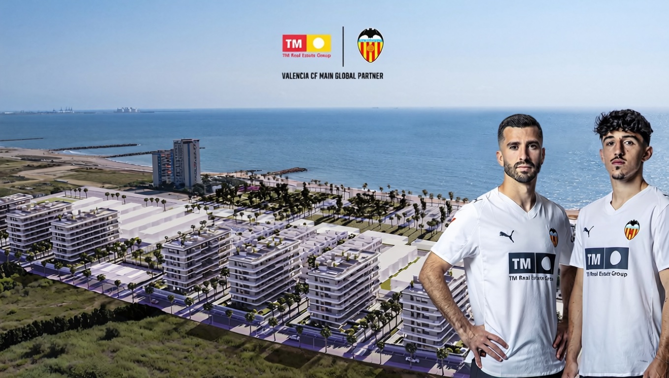 Beachfront flat in Puig — Aerial