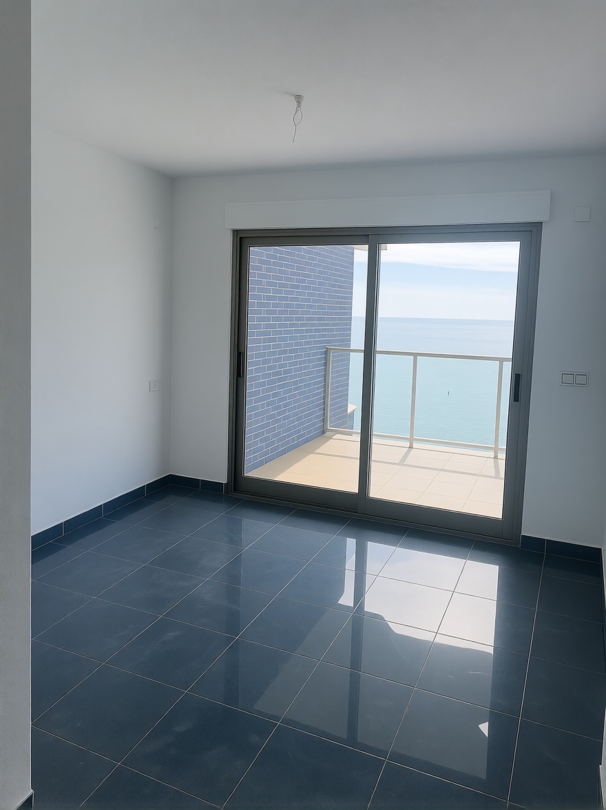 Ático en venta en primera línea de mar en Calpe — Salón
