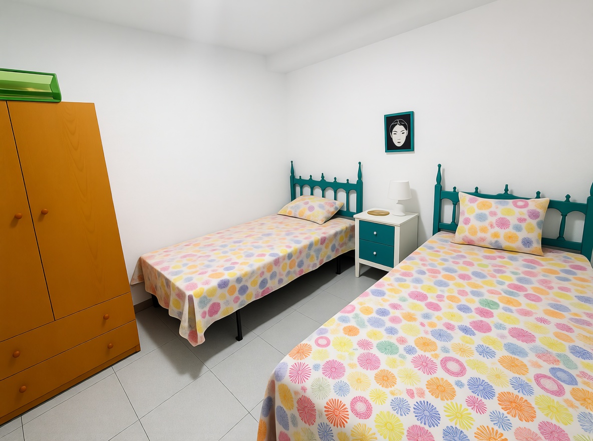 Piso en primera línea de playa en Sant Antoni de Portmany — Dormitorio