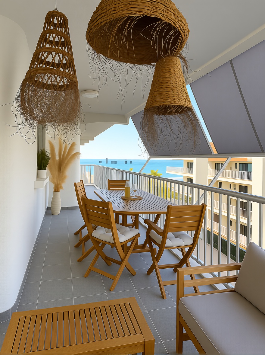 Apartamento em primeira linha de praia em Gandia — Terraço mar