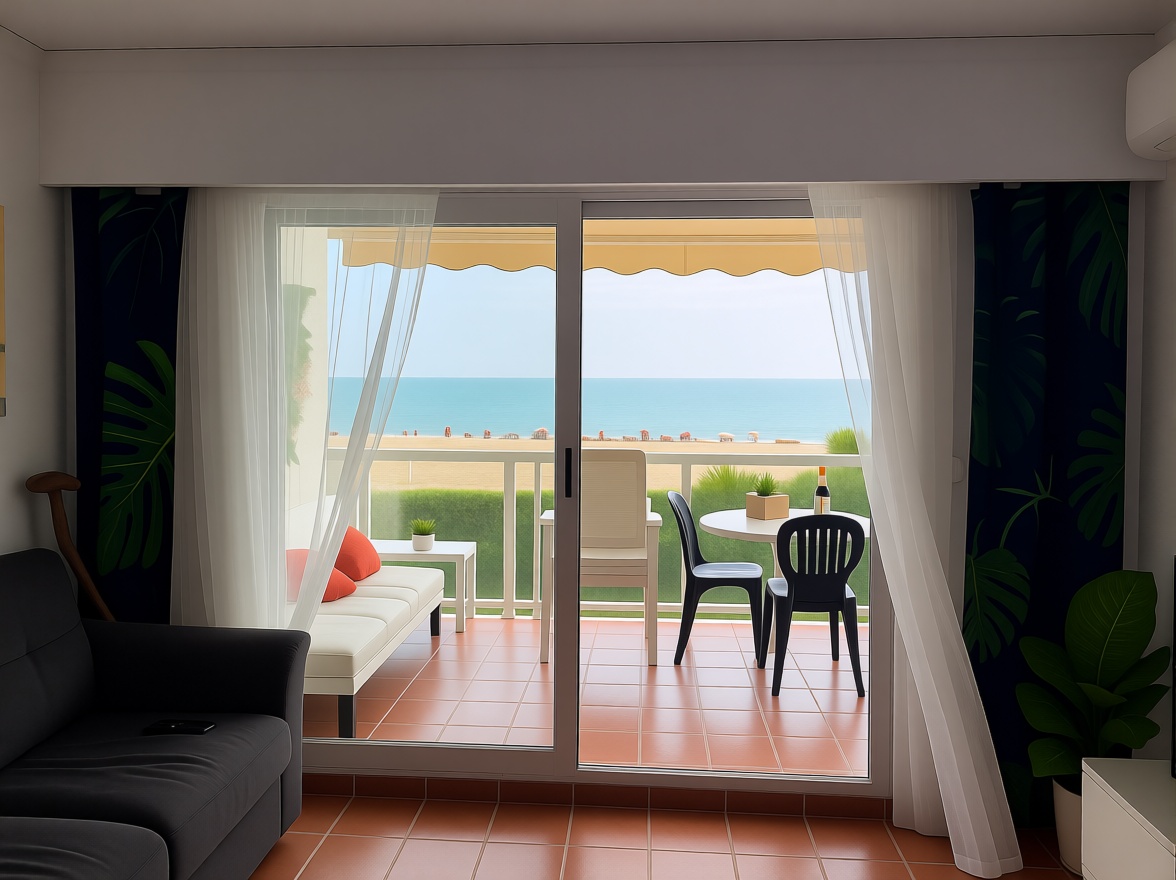 Appartement en première ligne de plage à Xeraco — Terrasse mer