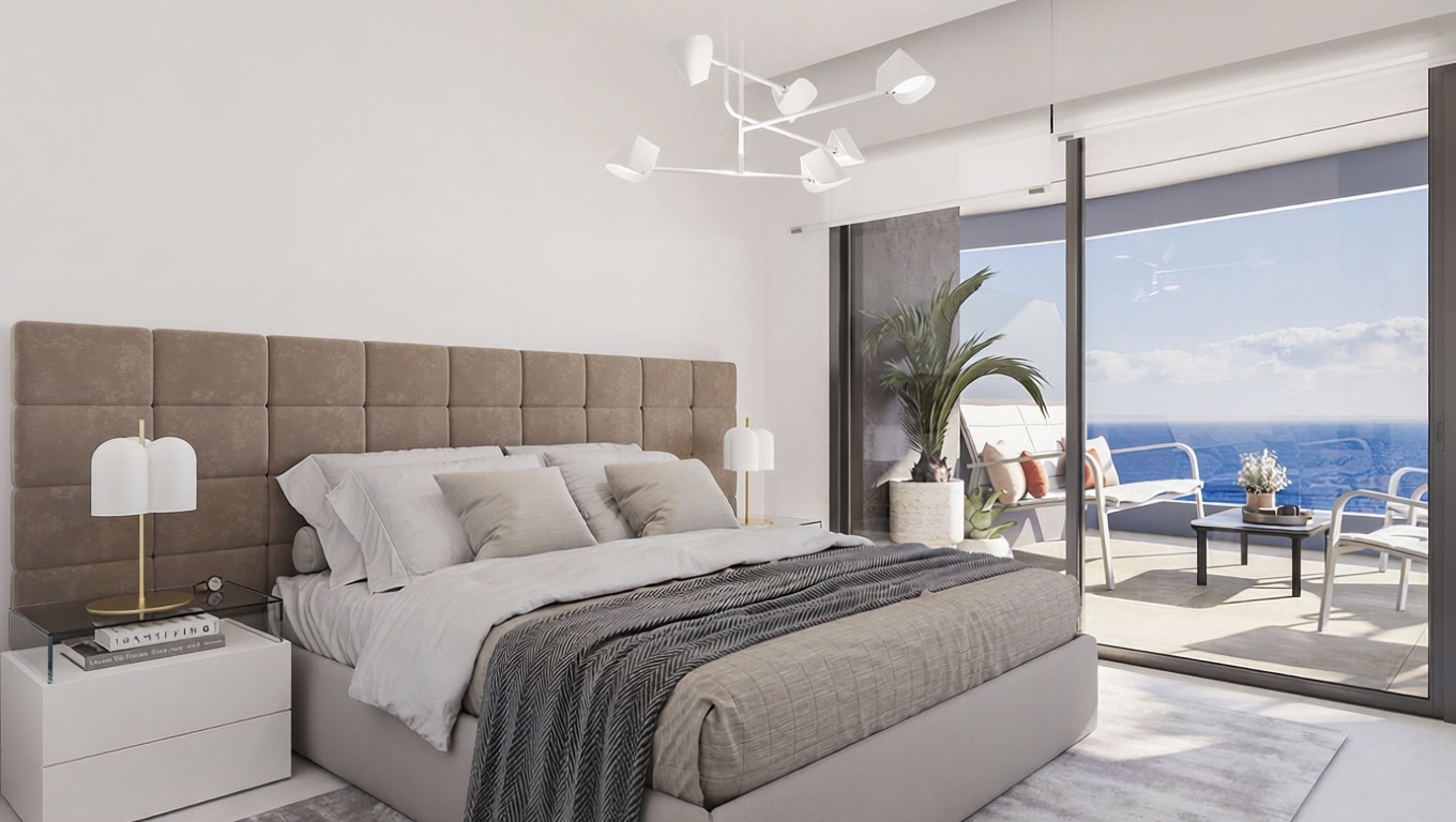 Квартира на продажу на первой линии пляжа в Calpe — Спальня