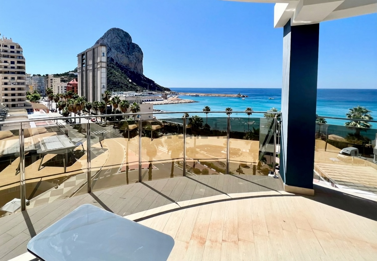 Apartamento à venda pé na areia em Calpe — Terraço mar