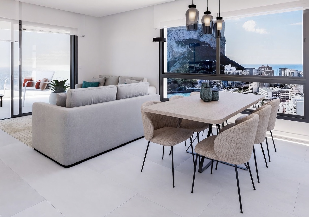 Apartamento à venda pé na areia em Calpe — Sala