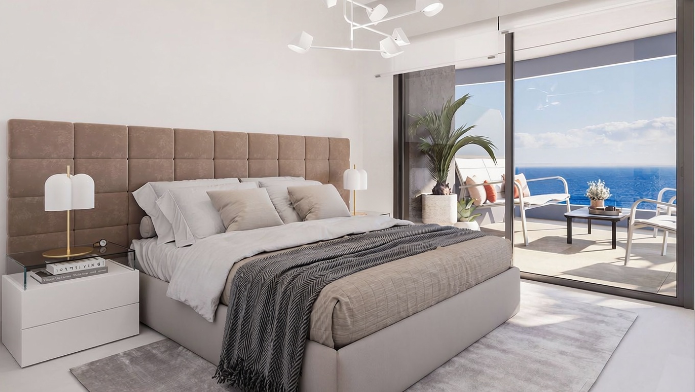 Apartamento à venda pé na areia em Calpe — Quarto
