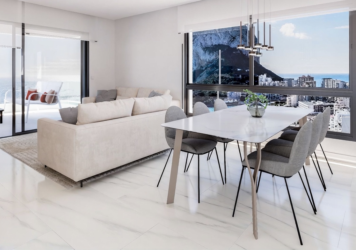 Apartamento à venda pé na areia em Calpe — Sala