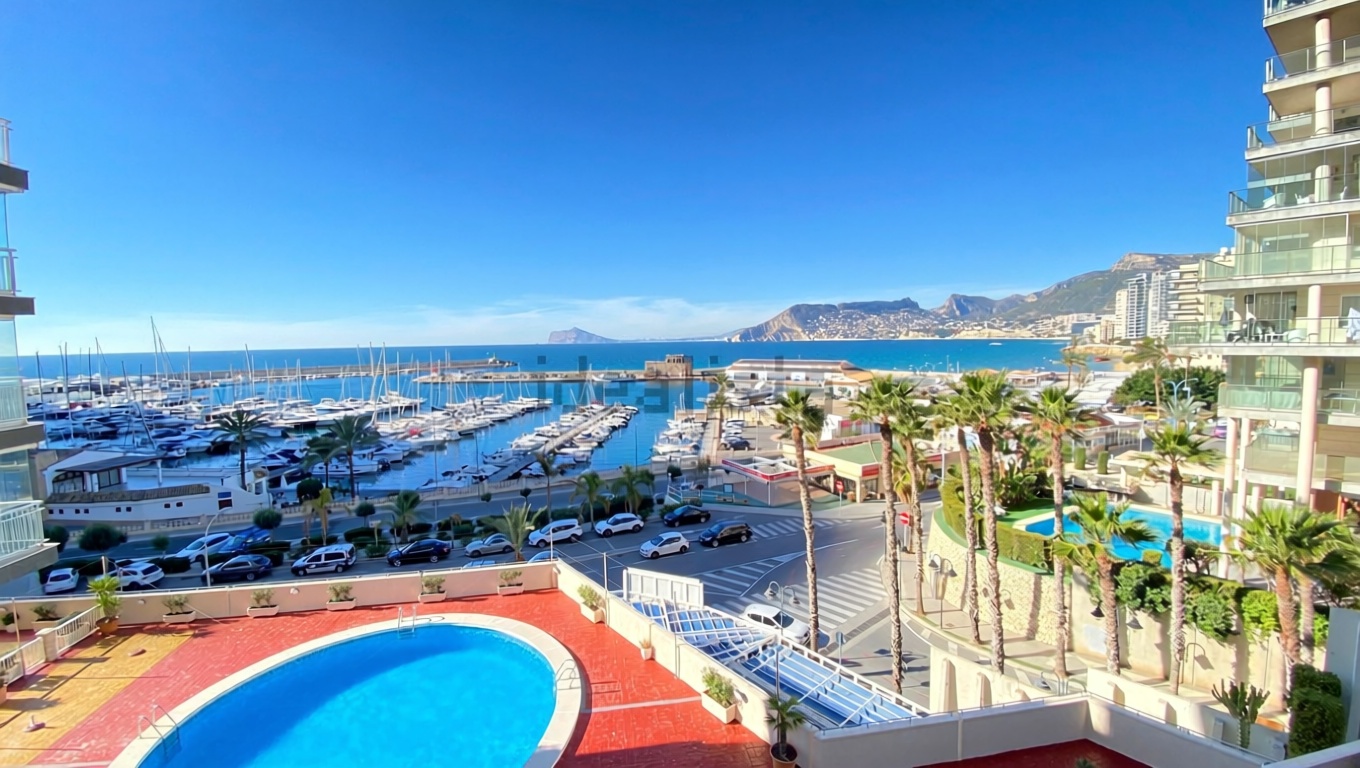 Apartamento à venda pé na areia em Calpe — Vista mar