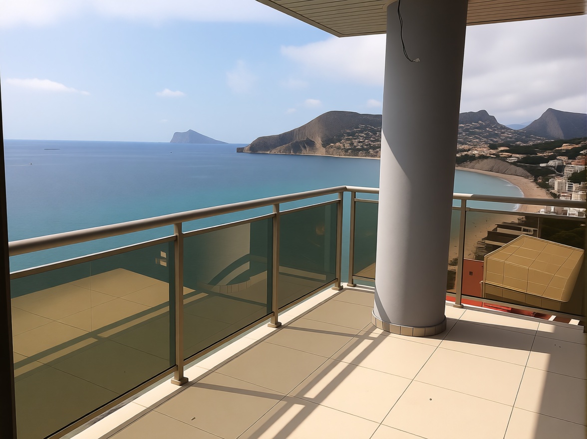 Dachgeschosswohnung zum Verkauf in erster Meereslinie in Calpe — Meerterrasse