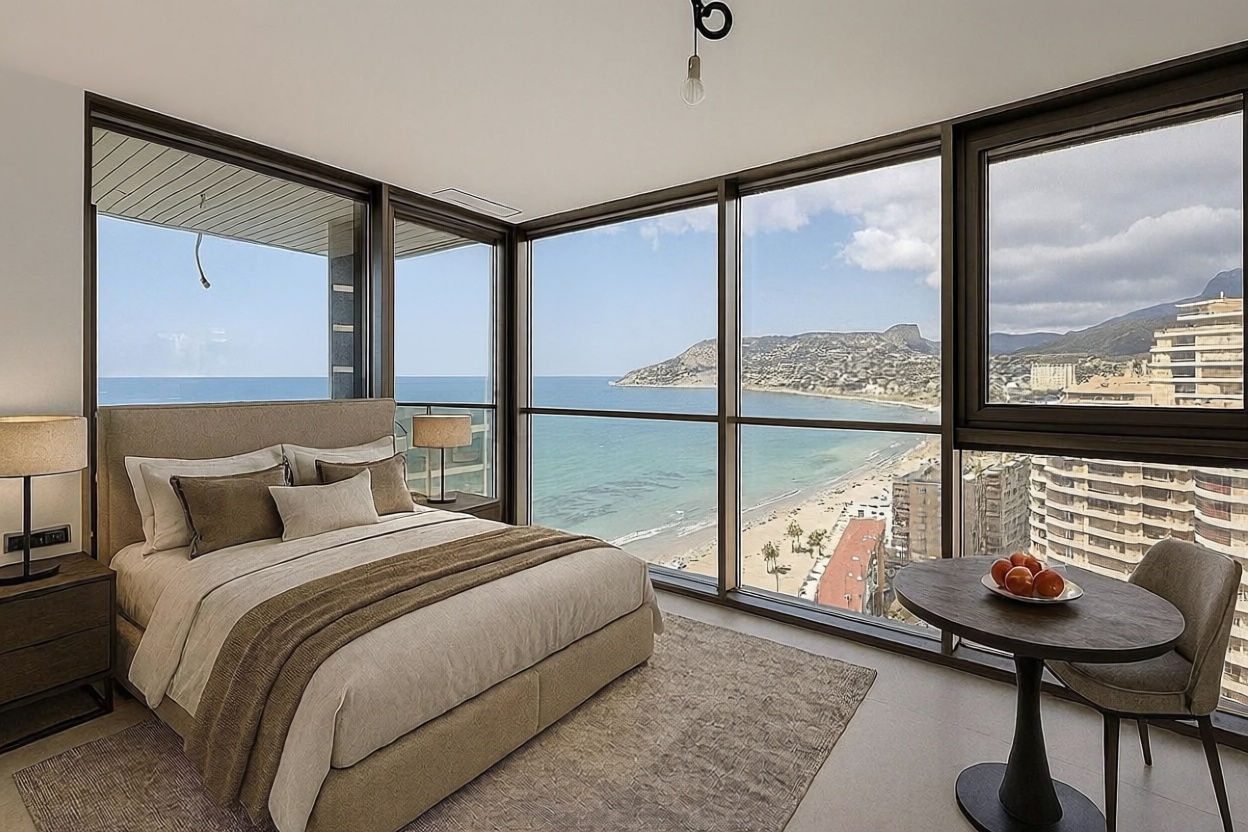 Duplexwohnung zum Verkauf in direkter Strandlage in Calpe — Schlafzimmer
