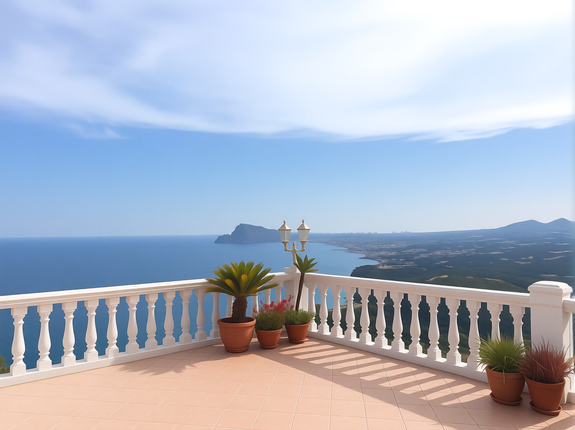 Chalet con acceso directo a playa en Altea — Terraza mar