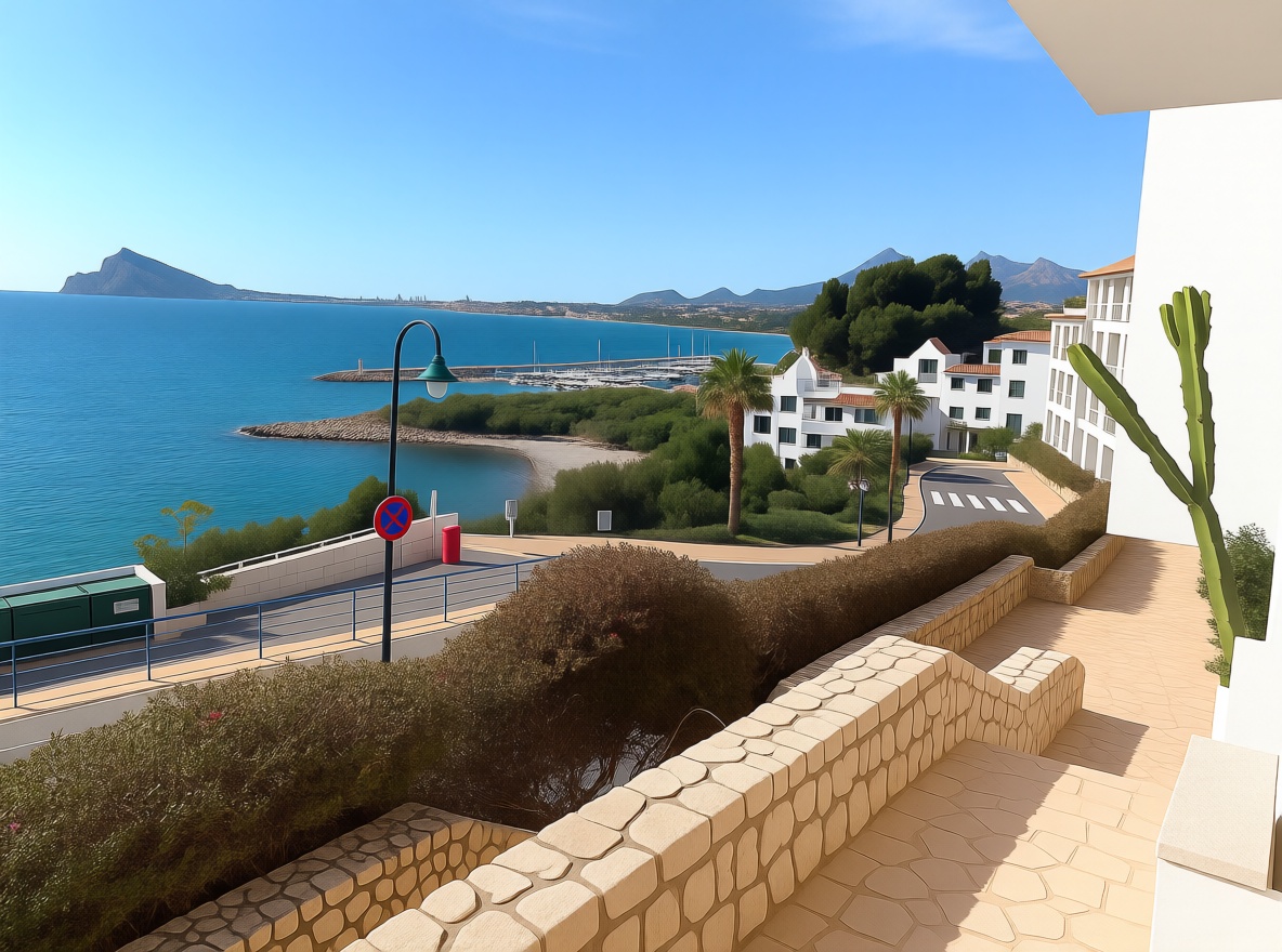 Appartement en première ligne de plage à Altea — Vue mer