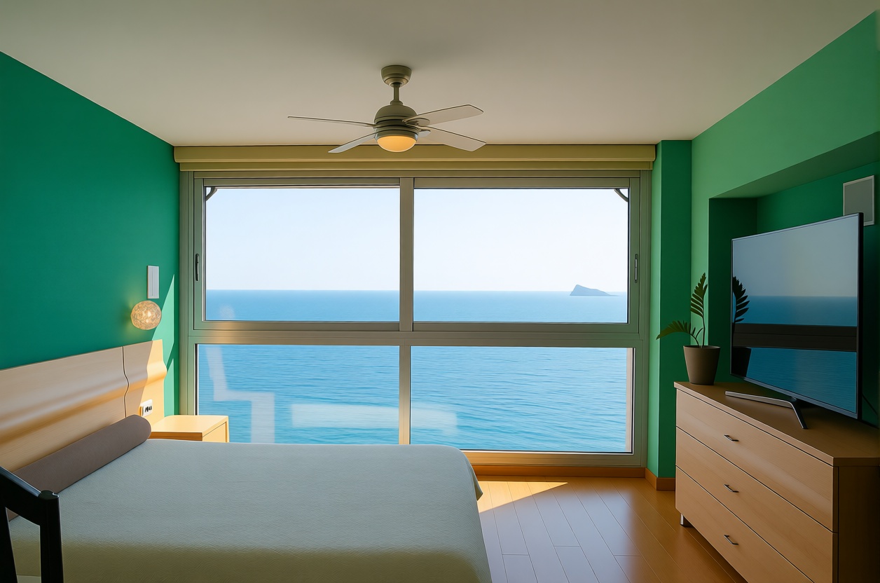 Piso en primera línea de playa en Benidorm — Dormitorio
