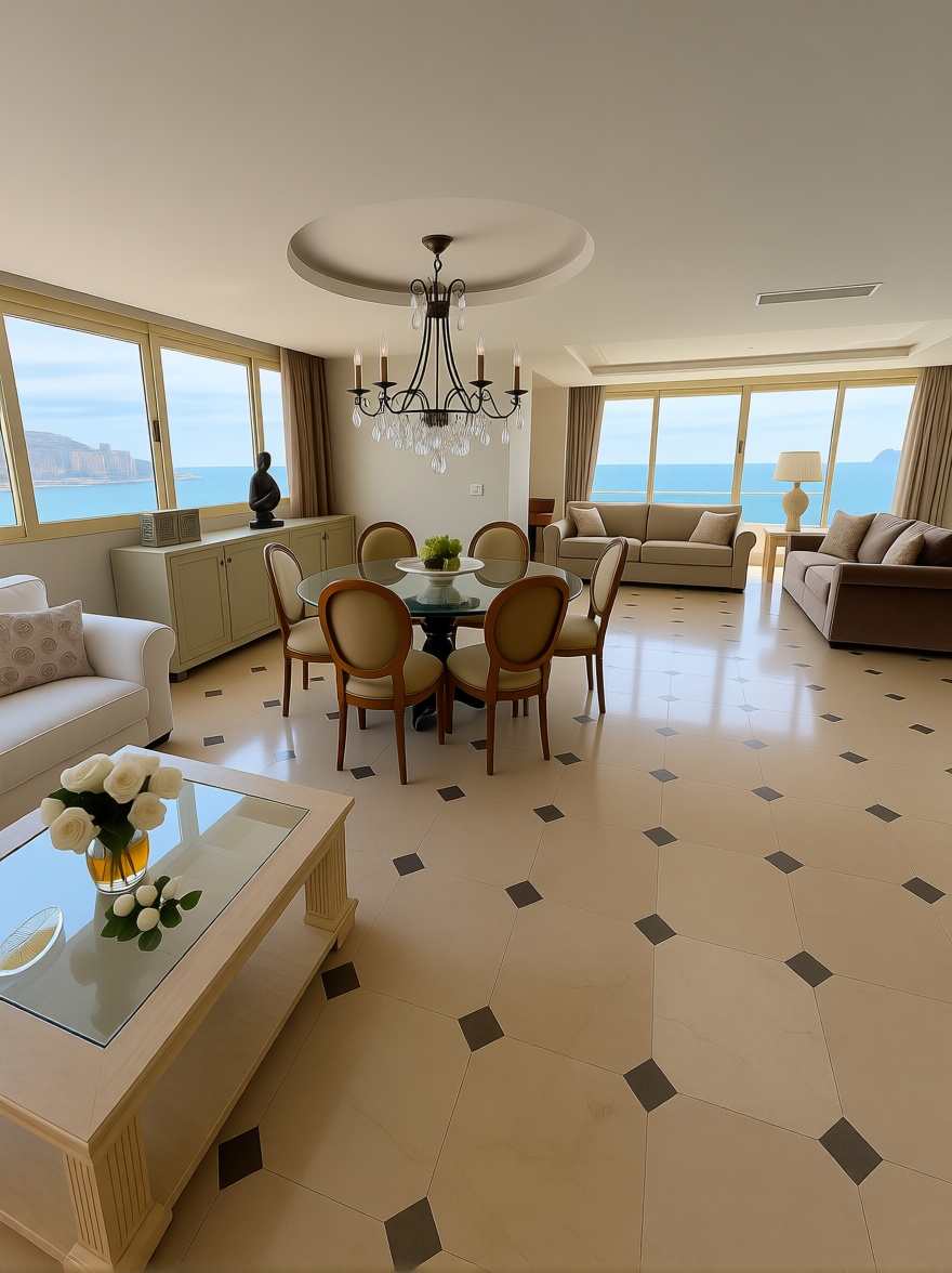 Piso en primera línea de playa en Benidorm — Living room
