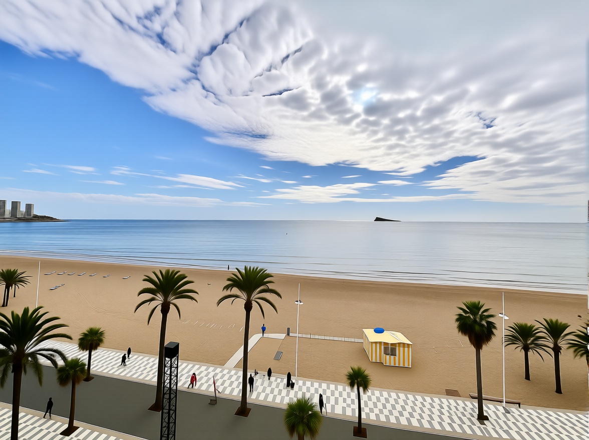 Piso en primera línea de playa en Benidorm — Vista mar