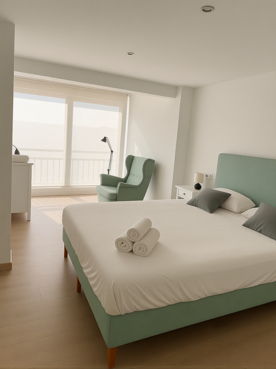 Flat in First Line of Beach in Benidorm — Bedroom