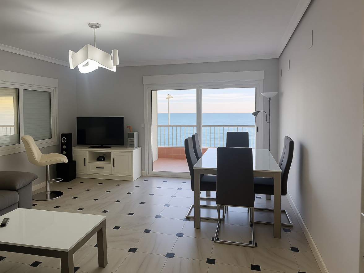 Piso en primera línea de playa en Benidorm — Salón
