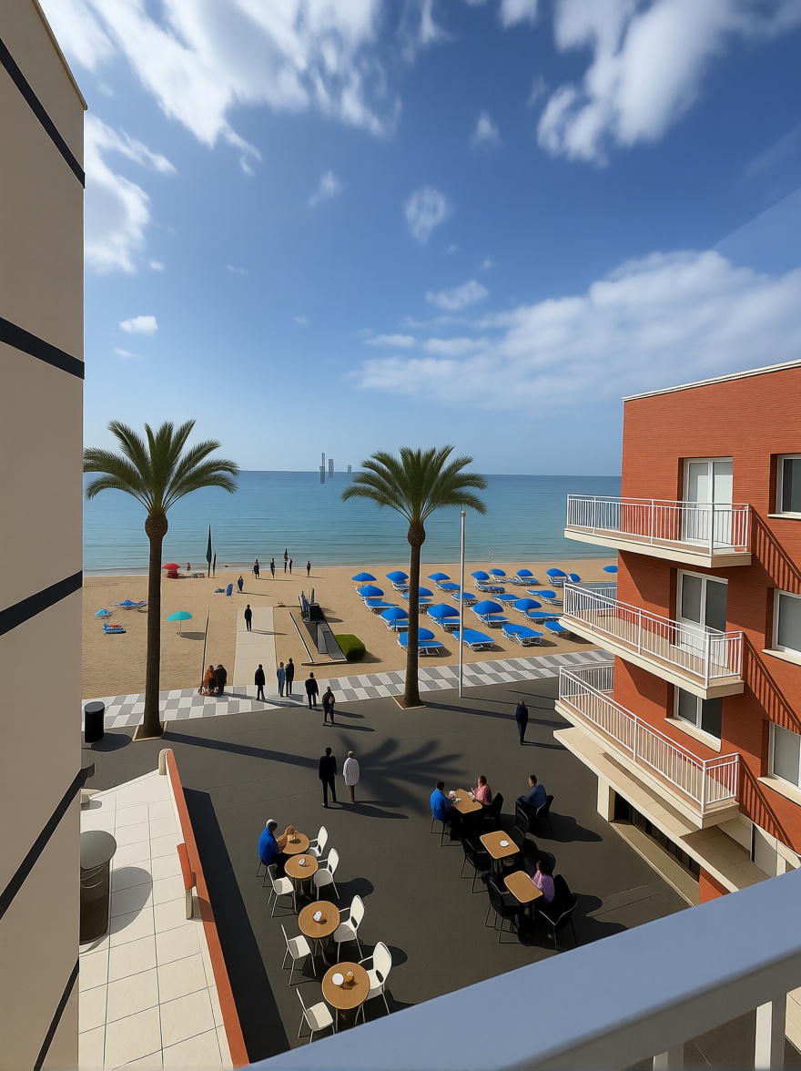 Piso en primera línea de playa en Benidorm — Sea view