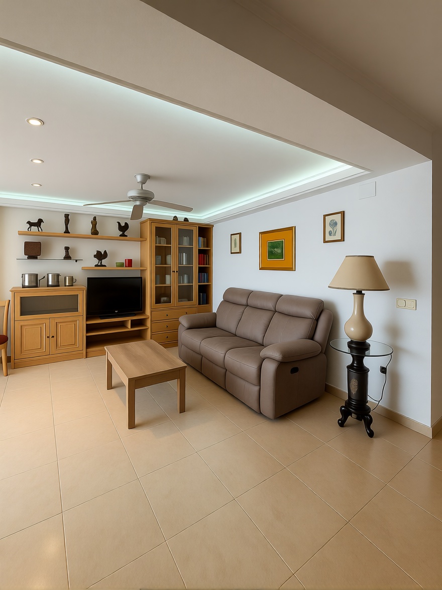 Piso en primera línea de playa en Benidorm — Living room