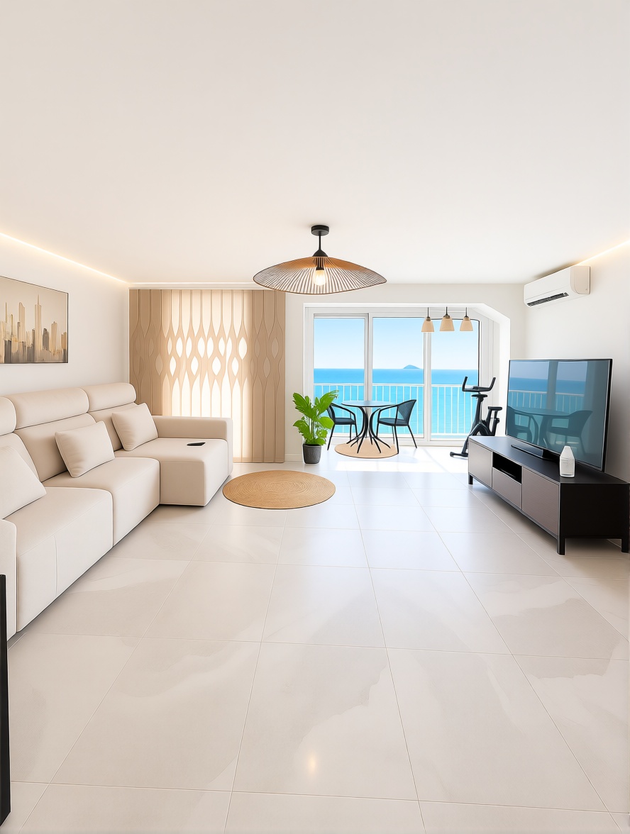 Piso en primera línea de playa en Benidorm — Sala