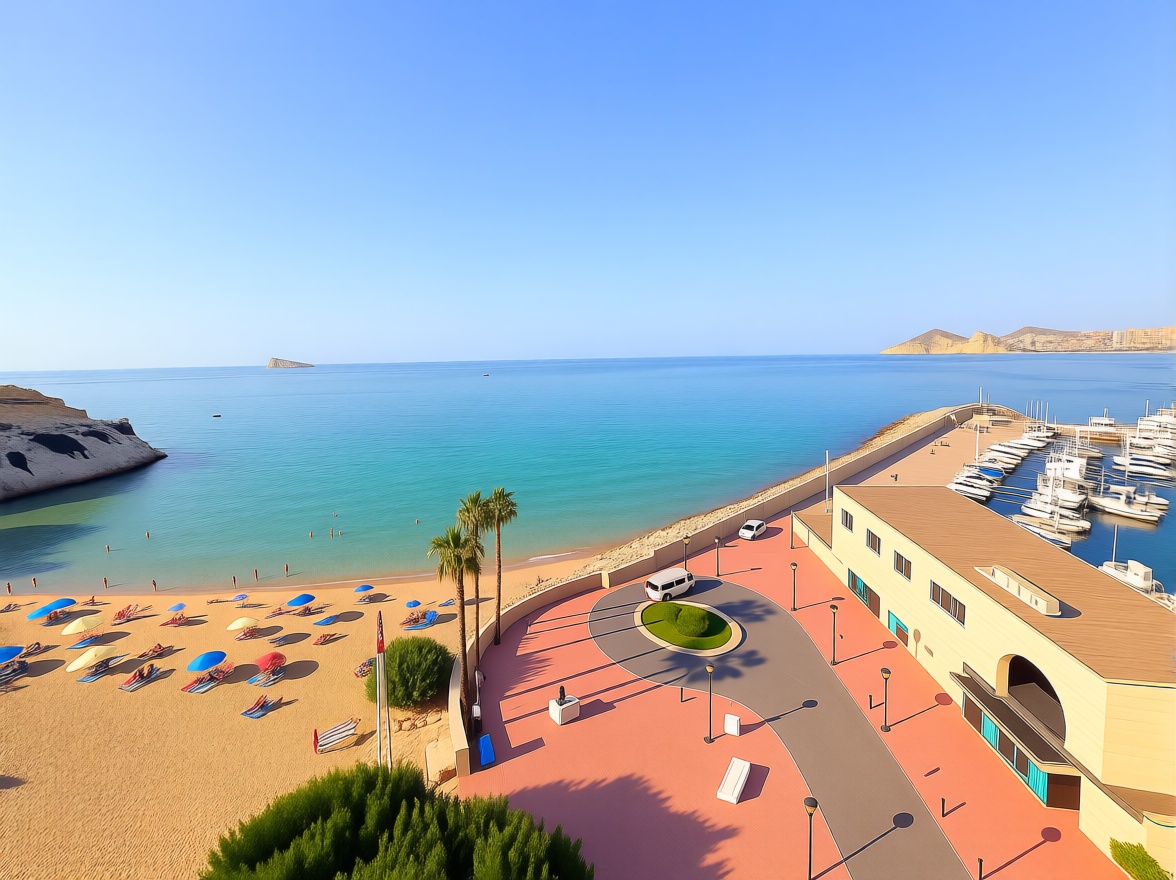 Piso en primera línea de playa en Benidorm — Vista mar