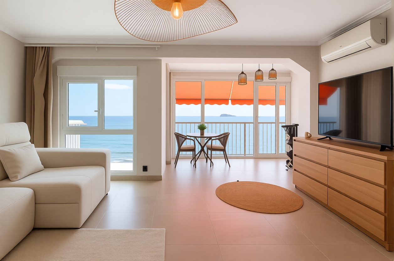 Piso en primera línea de playa en Benidorm — Sala