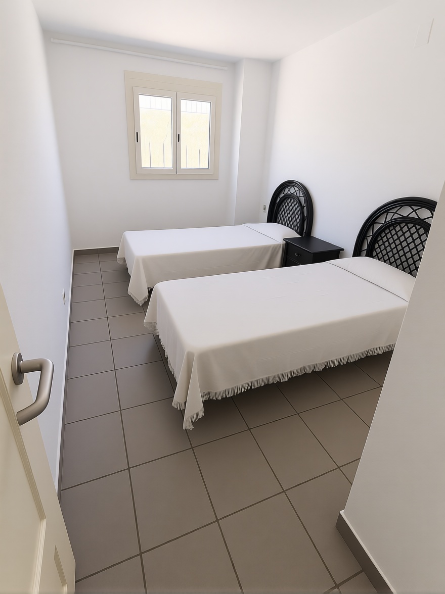 Dúplex en primera línea de playa en Benidorm — Bedroom