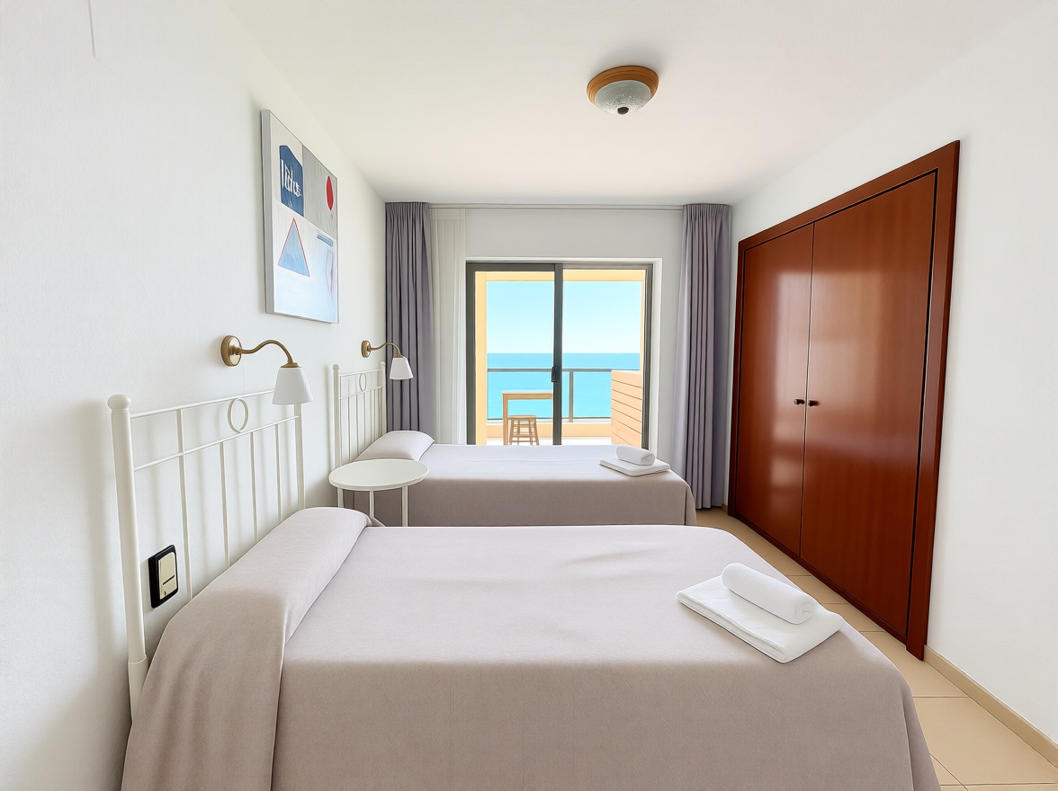 Flat in First Line of Beach in Benidorm — Bedroom