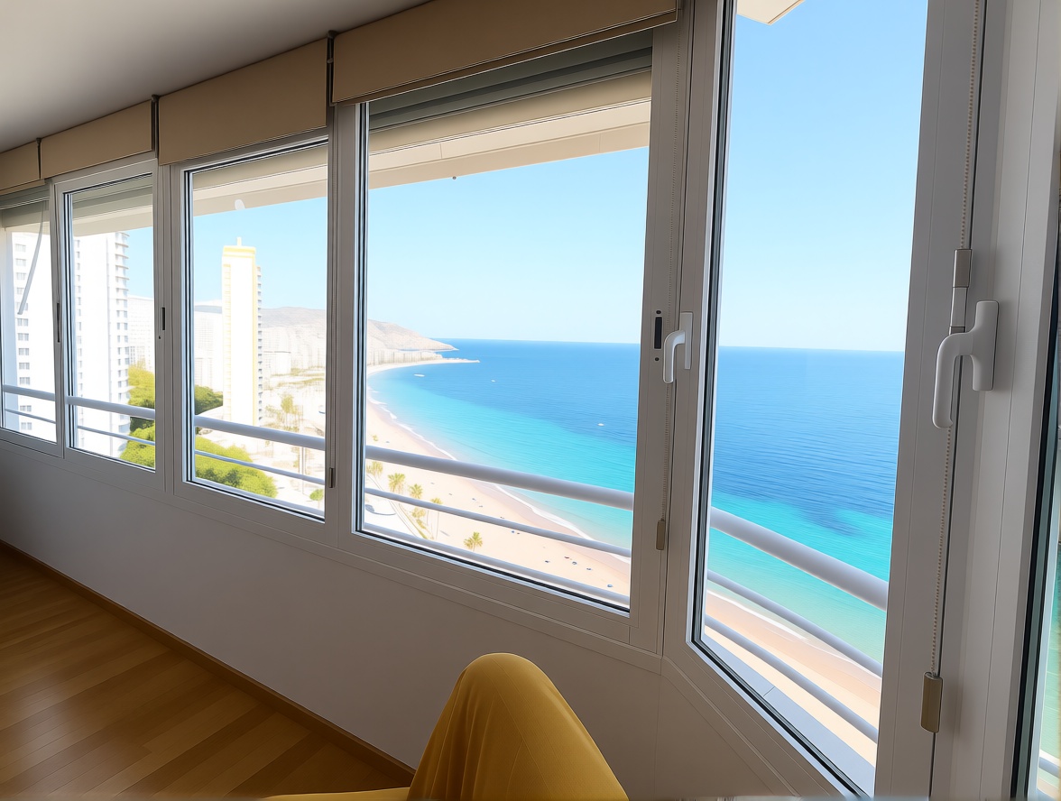 Piso en primera línea de playa en Benidorm — Terraza mar