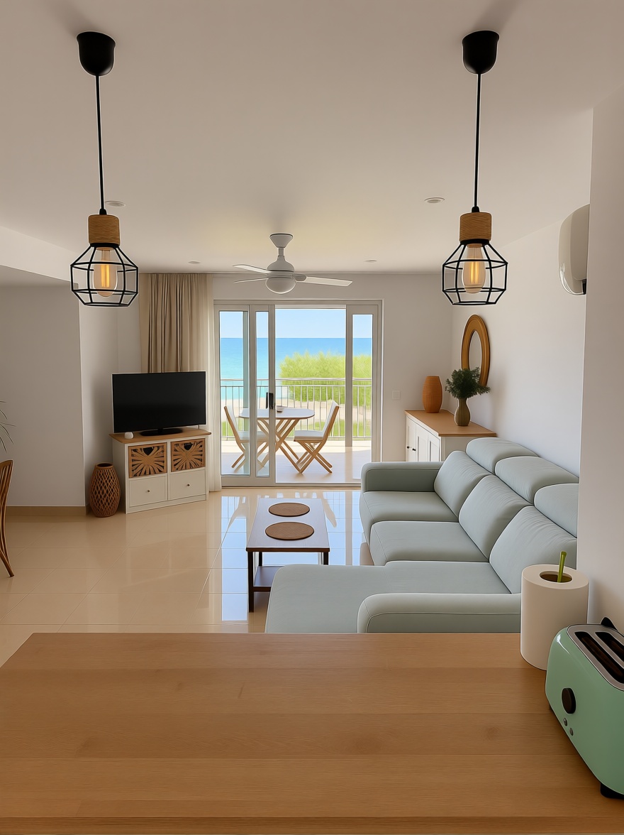 Piso en primera línea de playa en Benidorm — Sala