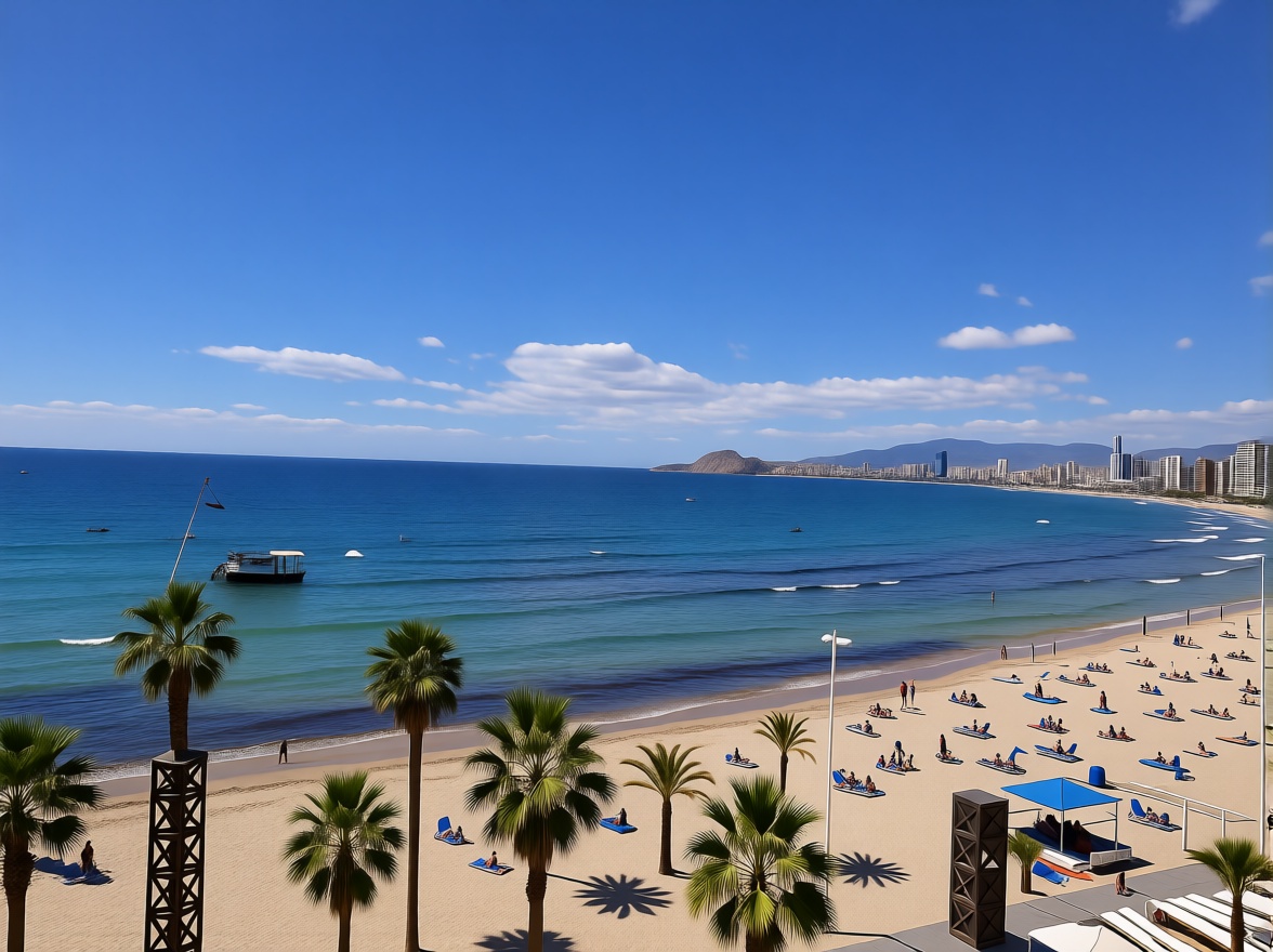 Piso en primera línea de playa en Benidorm — Vista mar