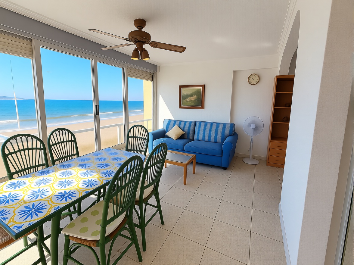 Piso em primeira linha de praia em Benidorm — Terraço mar