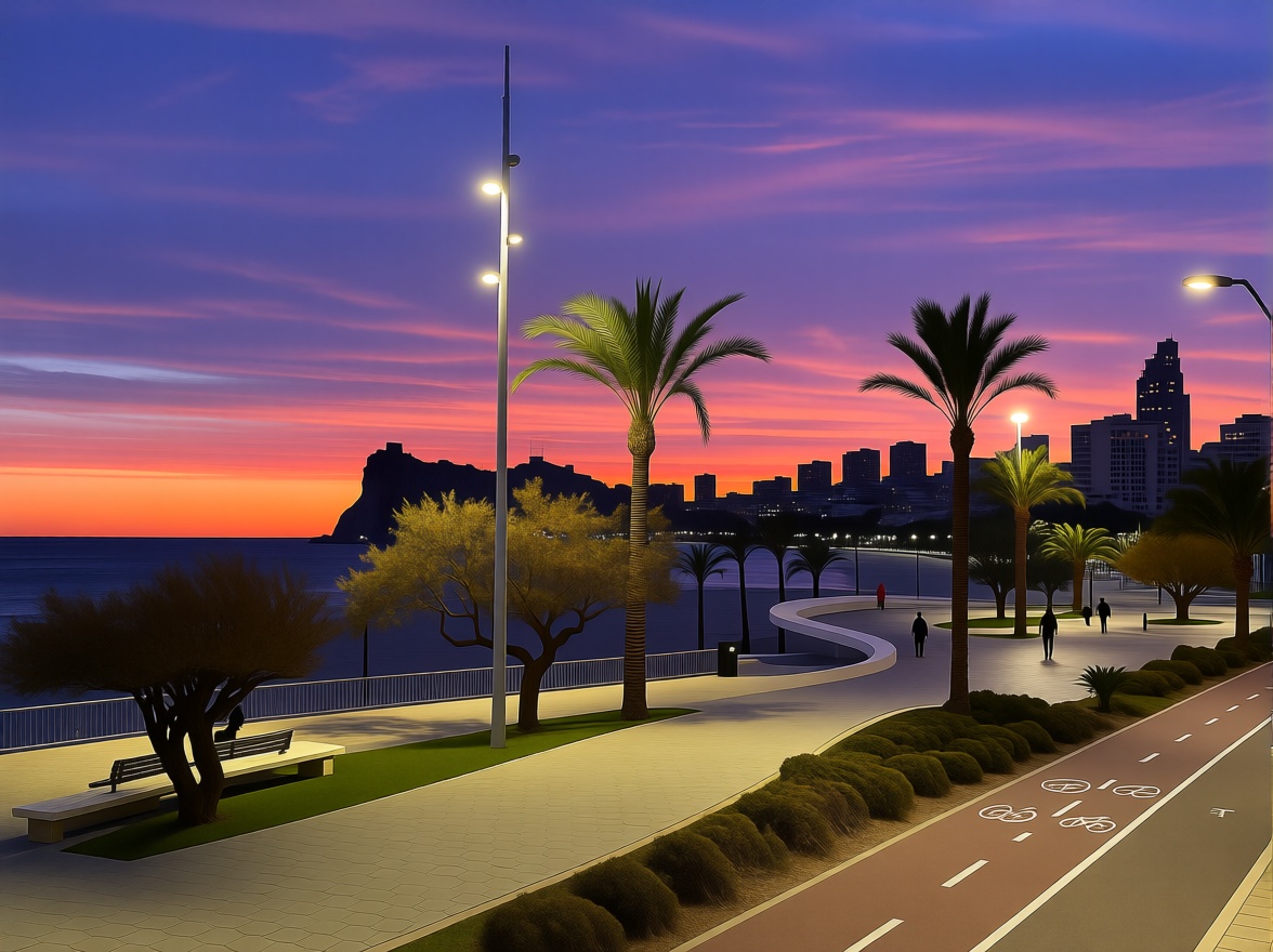 Piso en primera línea de playa en Benidorm — Vista mar