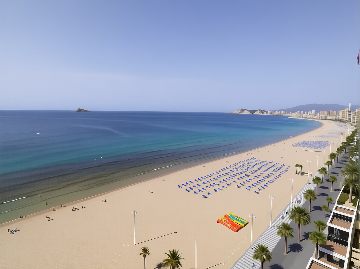 Apartamento em primeira linha de praia em Benidorm — Vista mar
