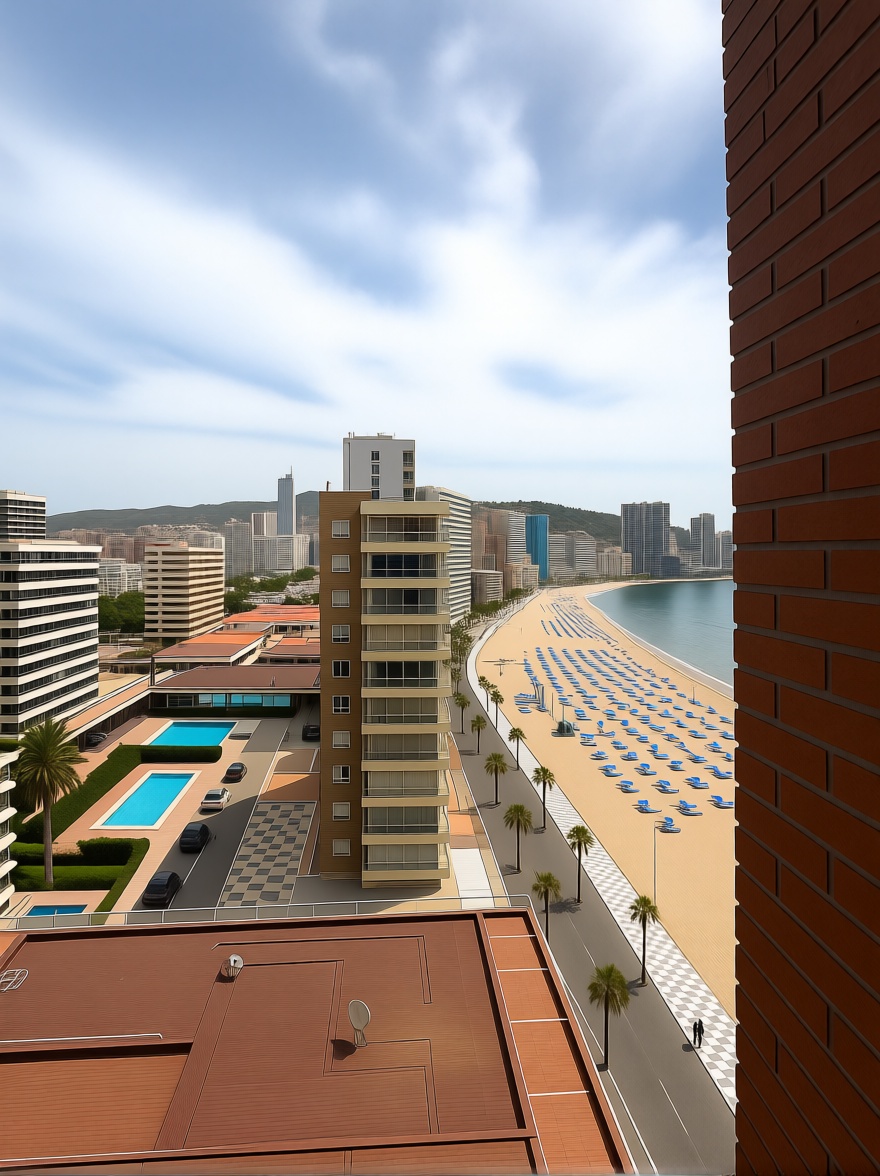 Piso en primera línea de playa en Benidorm — Baño