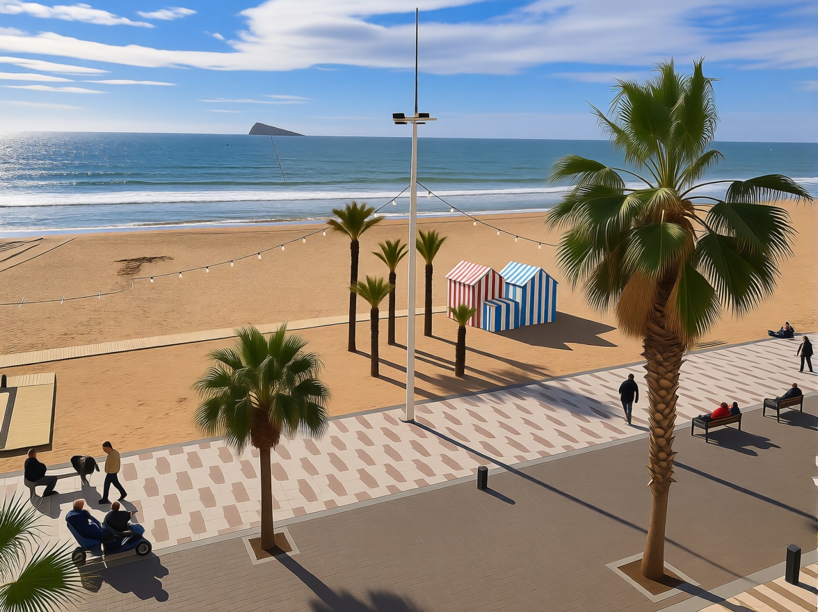 Piso en primera línea de playa en Benidorm — Vista mar