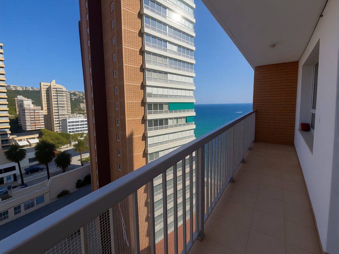 Apartamento em primeira linha de praia em Benidorm — Terraço mar