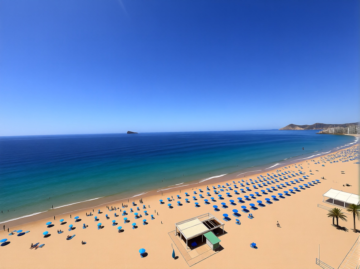 Piso en primera línea de playa en Benidorm — Vista mar