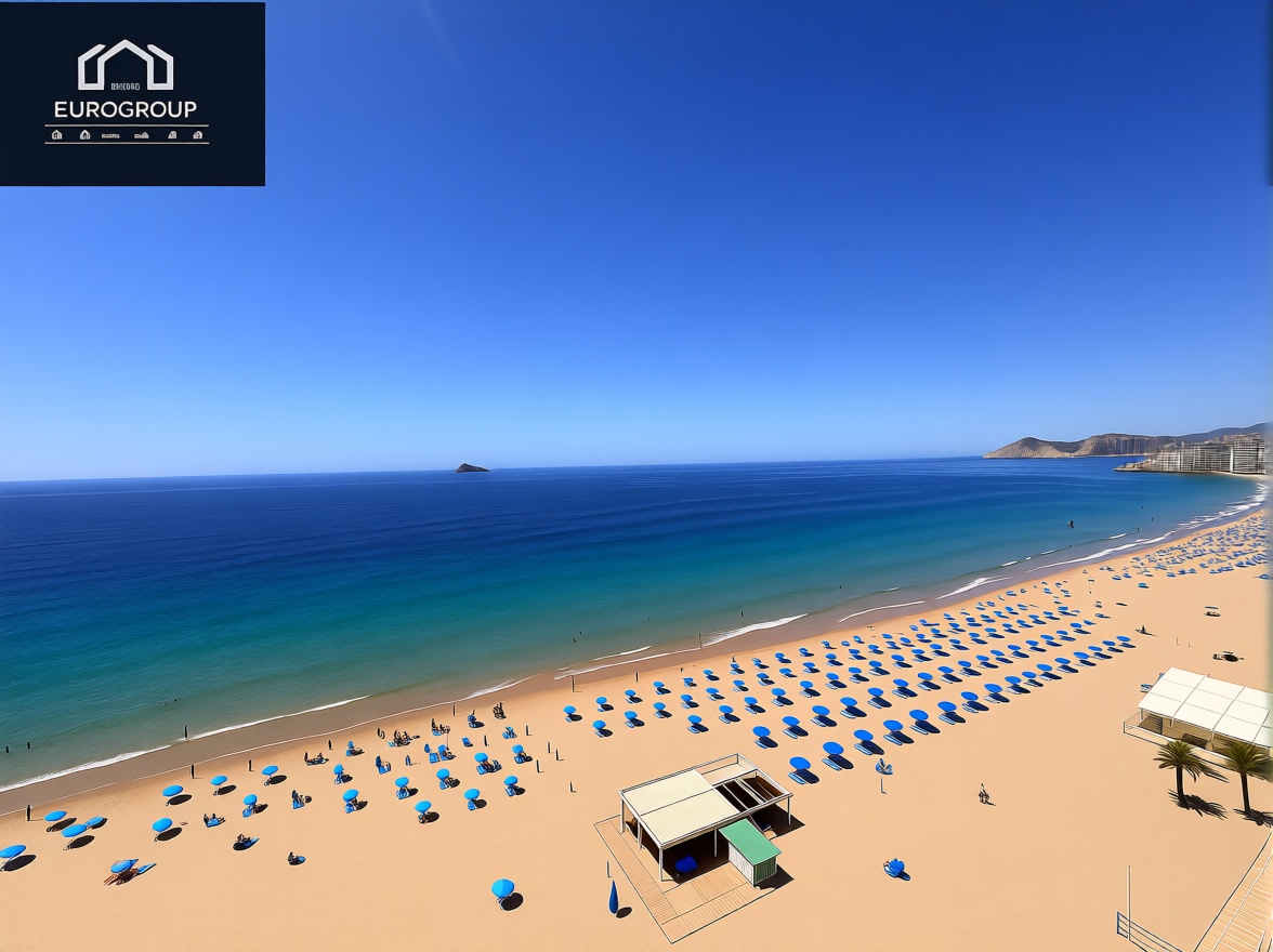 Piso en primera línea de playa en Benidorm — Vista mar