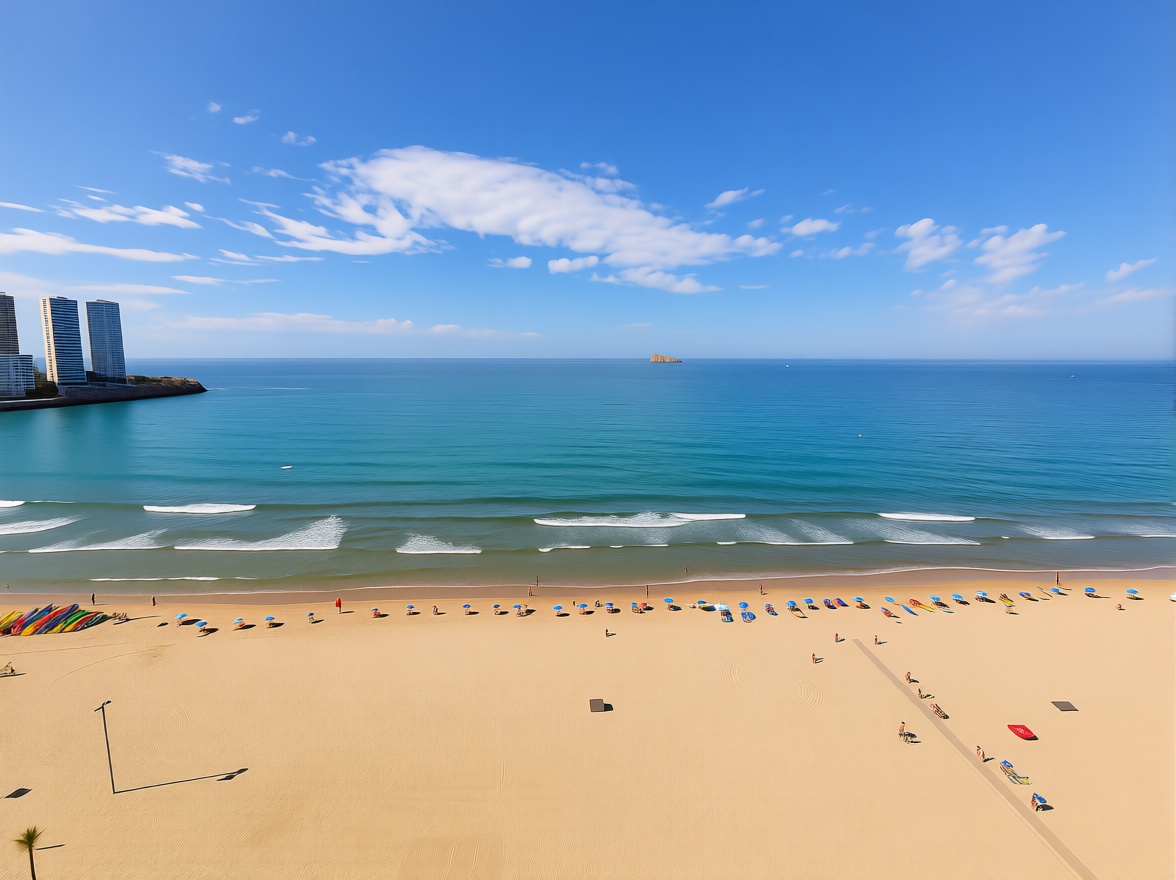 Piso en primera línea de playa en Benidorm — Vista mar