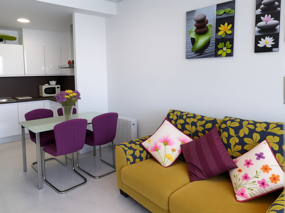 Piso en primera línea de playa en Benidorm — Living room