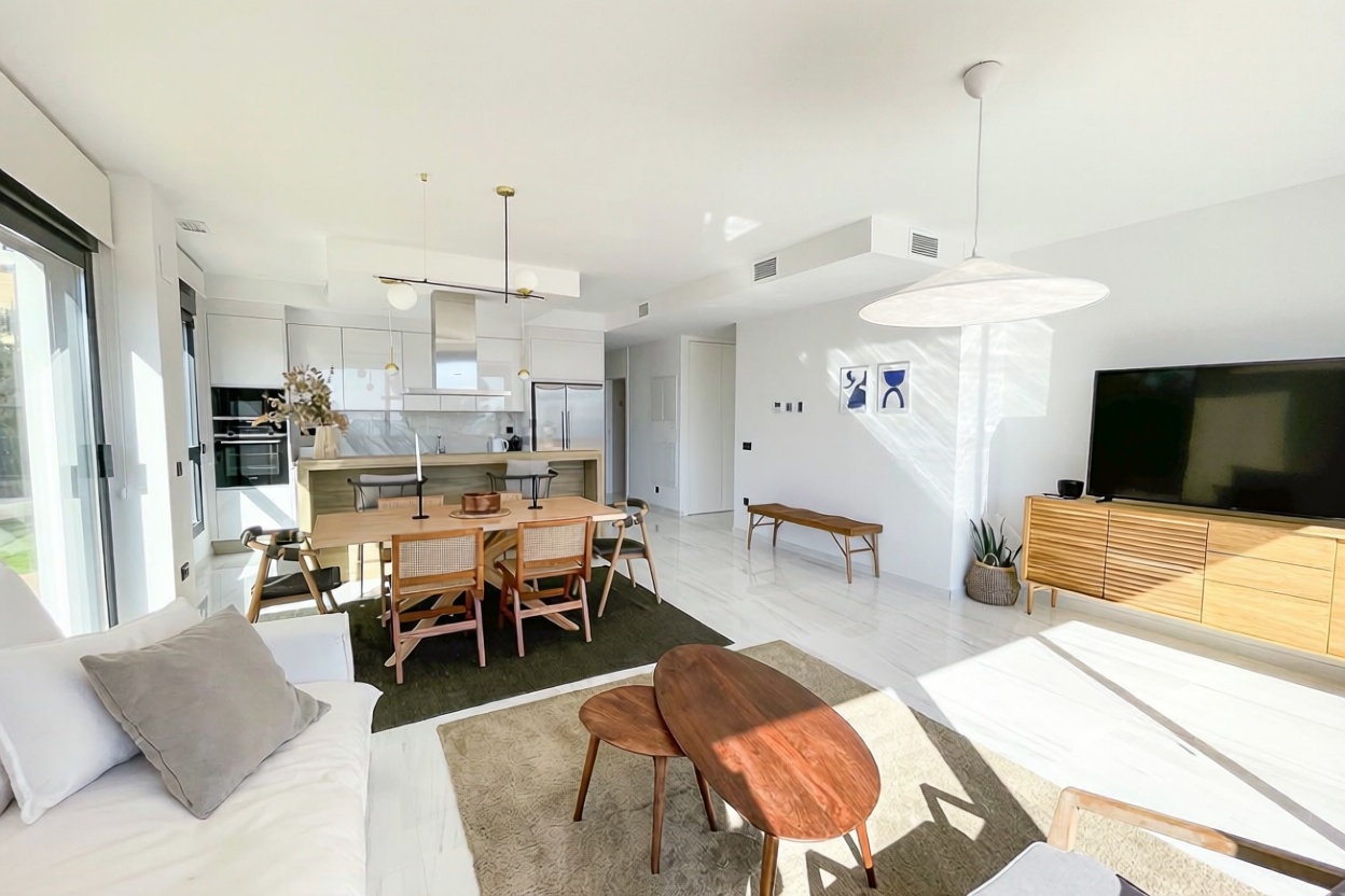 Flat in Villajoyosa on the First Line of the Beach — Living room