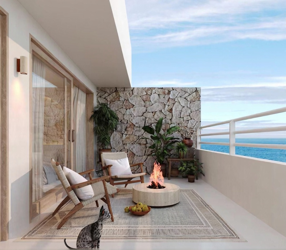 Ático en primera línea de mar en Villajoyosa — Terraza mar