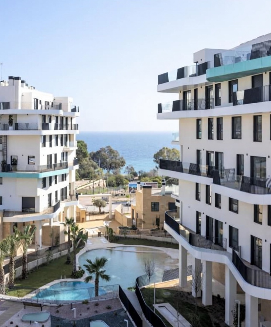 Dúplex en primera línea de playa en Villajoyosa — Vista mar