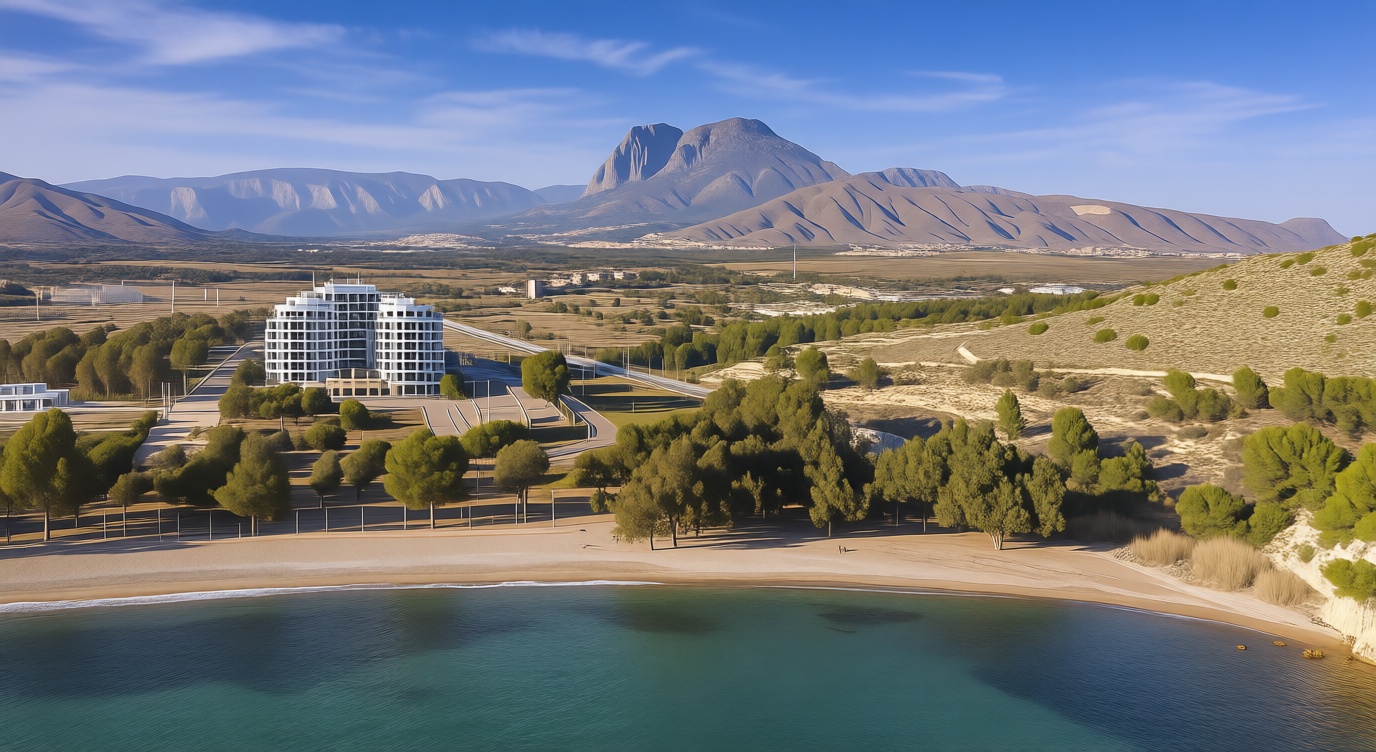 Dúplex en primera línea de playa en Villajoyosa — Aérea