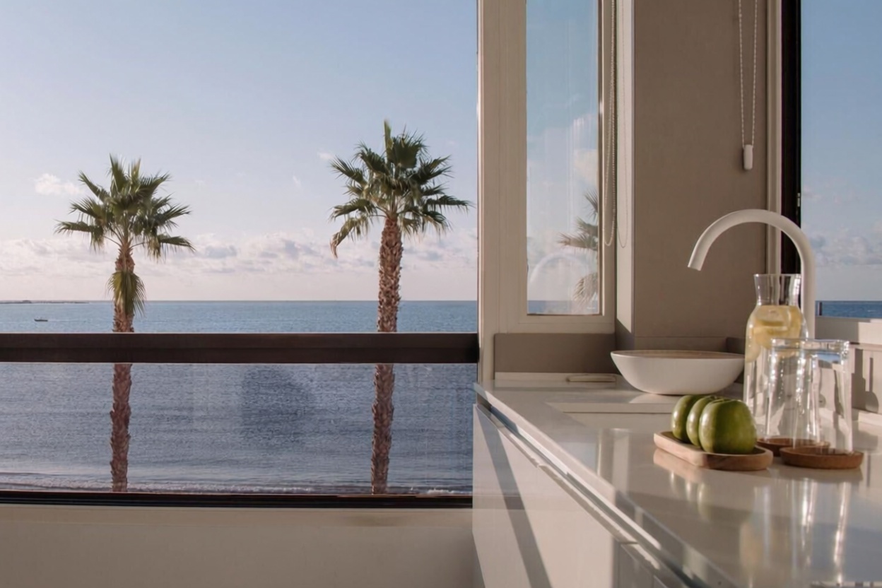 Piso en primera línea de playa en Villajoyosa — Cozinha