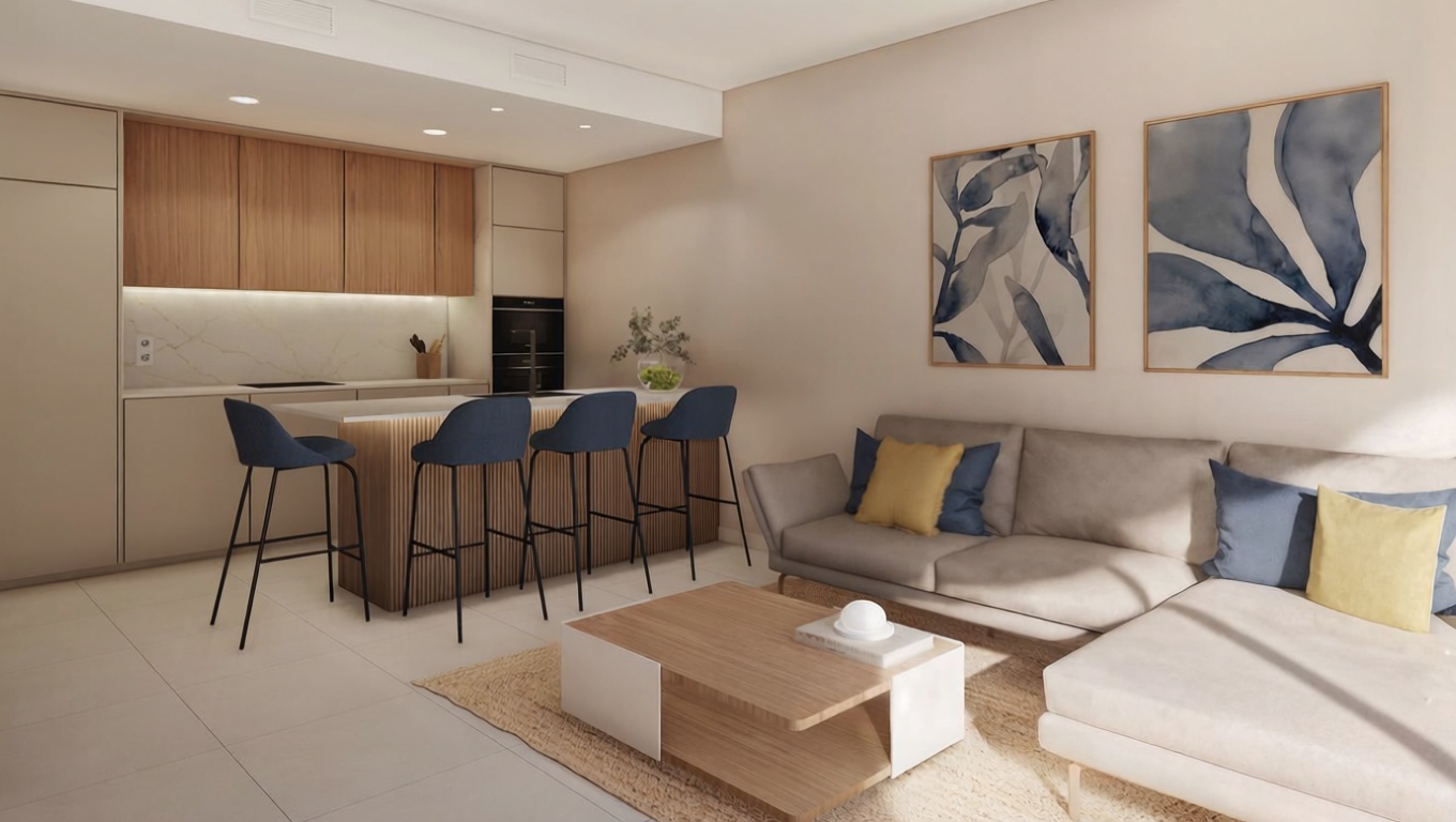 Appartement en première ligne de plage à Villajoyosa — Cuisine