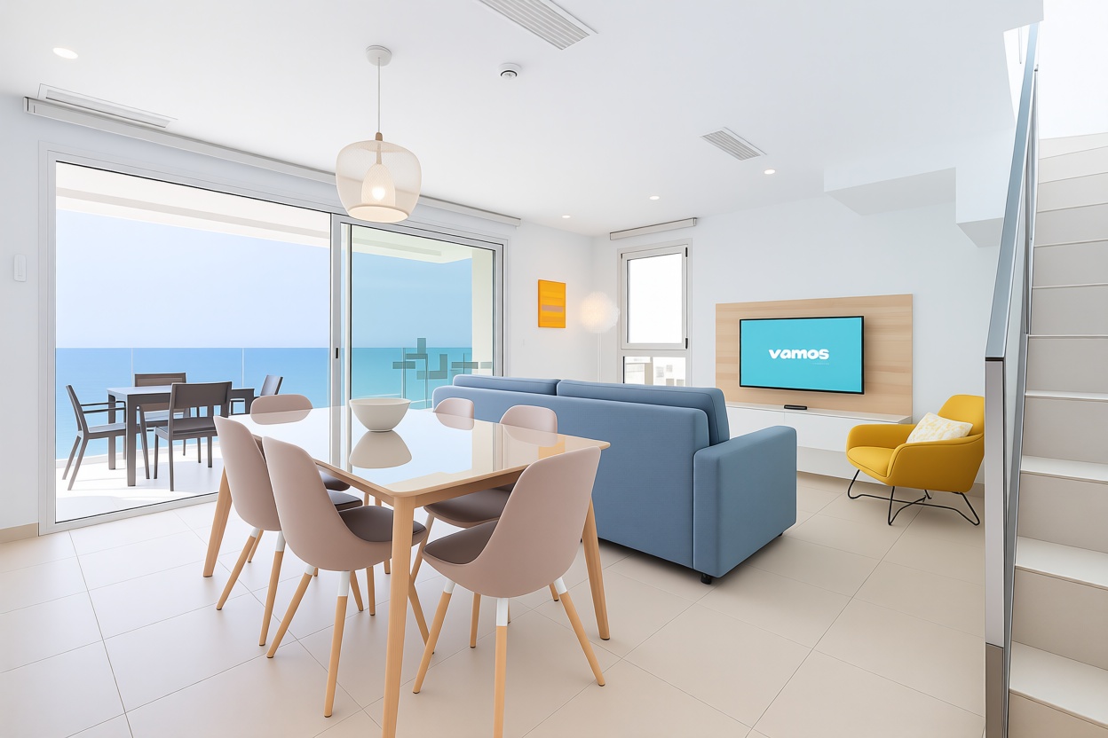 Ático en primera línea de mar en Villajoyosa — Living room