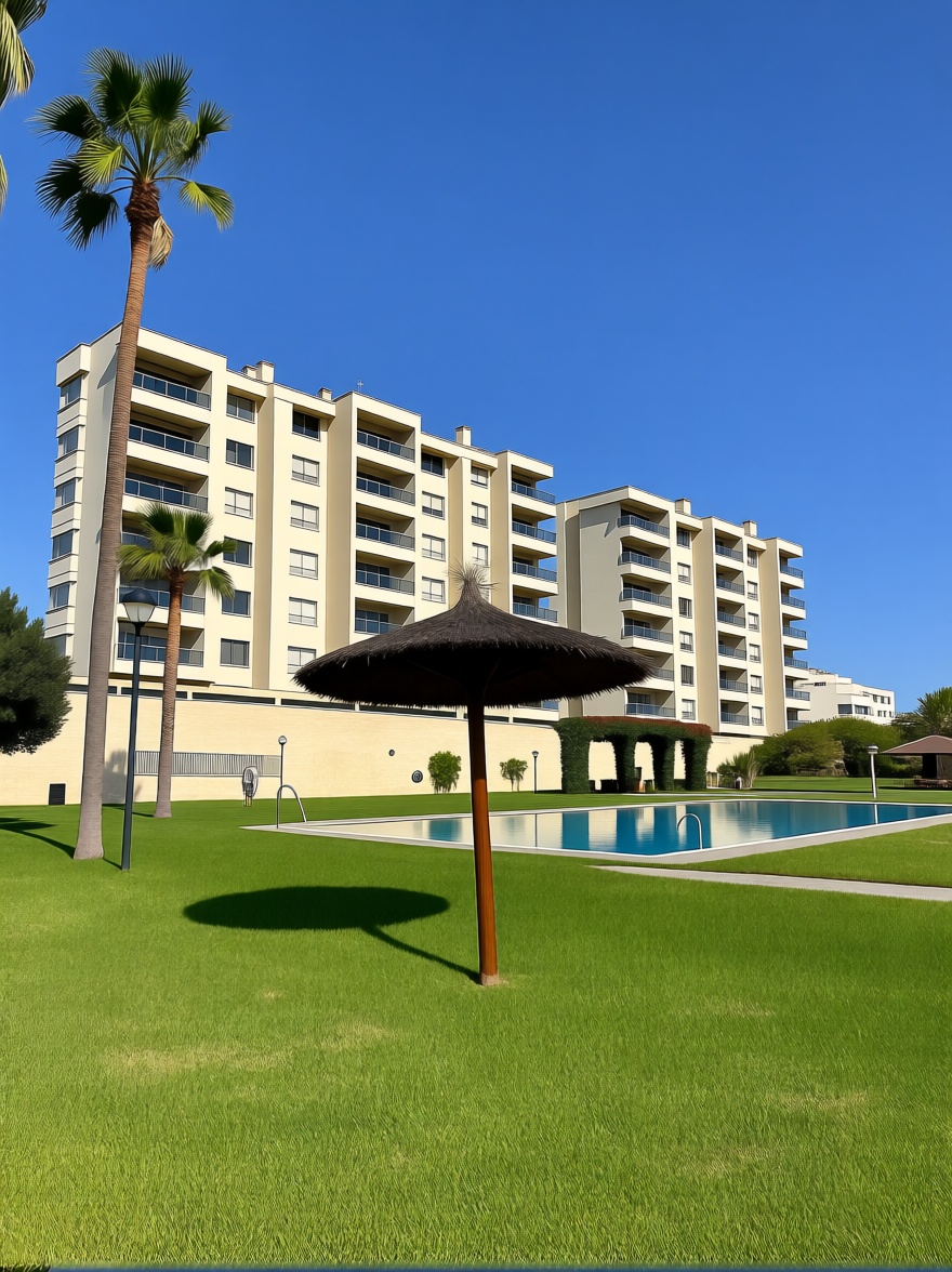 Appartement en première ligne de plage à Villajoyosa — Piscine