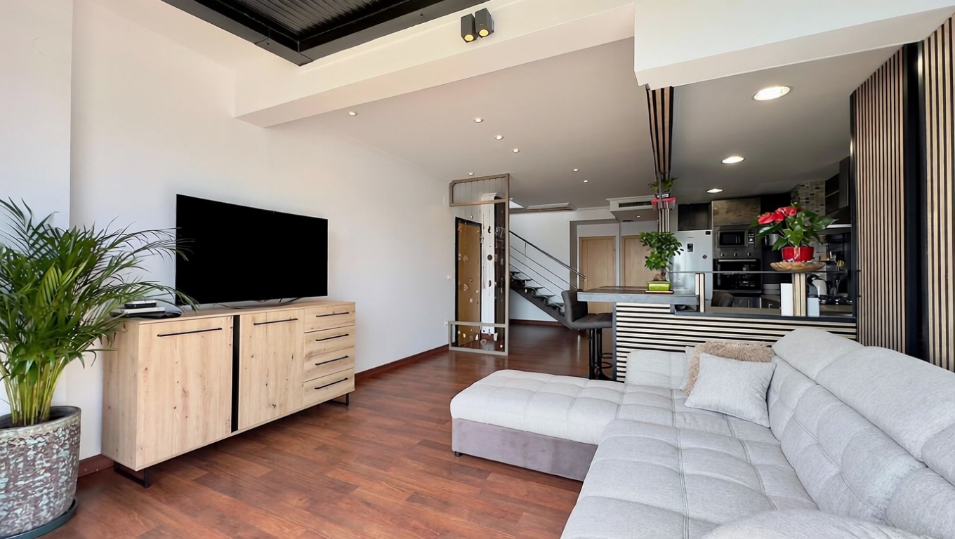 Ático en primera línea de mar en Villajoyosa — Living room