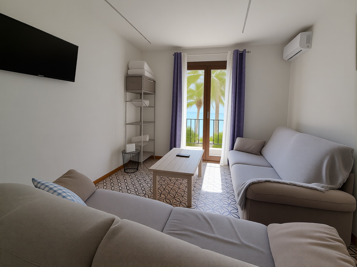 Flat in Villajoyosa on the First Line of the Beach — Living room